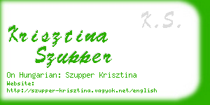 krisztina szupper business card